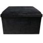 Coffre Rangement Xxl Pouf Reversible Table Basse Noir Achat