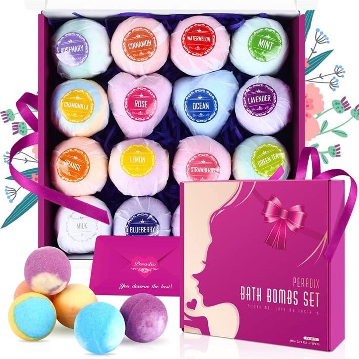 Kit Fabrication Bombe De Bain Bio Bombes de Bain de 16 PCS Cadeau Boule de Bain Bio Enfant et Femme aux  Huiles Essentielles et Ptillantes Poudre de Perle pour Le Effe - Cdiscount  Au quotidien