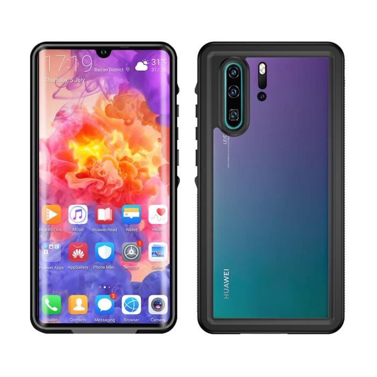 Coque pour Huawei P30 Pro ??tanche, Full Body Protection ?�cran [IP68 Imperm?�able] Waterproof Etui 