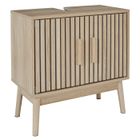 HOME DECO FACTRY Meuble Sous Vasque - Home Deco Factory - Klaus - épuré - Marron - H70 X L60 X P30 Cm