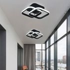 EIDISUNY Plafonnier LED Moderne 22W Lustre Acrylique carré 2 LED Lampe de Plafond pour Salle à Manger étude Cuisine Blanc Froid 6000K - Noir