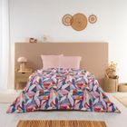 Couette Imprimée Chaude Imna 220x240cm Lit 2 places - Microfibre - Édredon 400g/m² - Fabriqué en France - Multicolore - BLEU CALIN