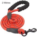 TSINCHIN Laisse Chien 2m Forte avec Poignée Rembourrée Douce et Fils Très Réfléchissants pour Chiens Grands et Moyens - Rouge