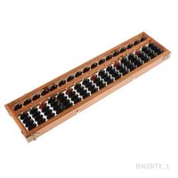 Abacus en bois - Math Abacus - 17 colonnes - Blanc - Mixte