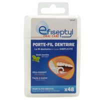 Porte-fil dentaire 3-en-1 - Efiseptyl - Ultra Résistant - x48