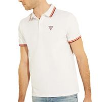Polo Guess Classic logo triangle Blanc Homme