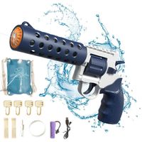 Pistolet à eau électrique pour enfants garçons et filles sac à dos pistolet à eau stockage d'eau de grande capacité 1800 ml, bleu