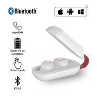 Écouteurs Bluetooth V5.0 Sans Fil,500mAh stéréo Mini casque Écouteur Micro Intégré Boîtier de Charge TWS Oreillette bluetooth sport