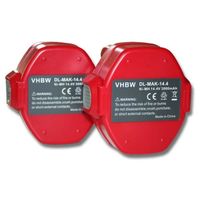 vhbw 2x batteries outillage électr. Ni-MH 3000mAh (14.4V), compatible avec 6281, 6281D, 6281DWPE Remplace Makita 1420, 1422, 1422