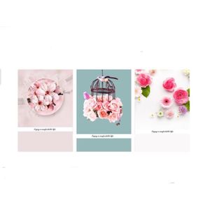 Moderne Fleur Oiseau Cage Anglais 3 Pièces Modulaire Image