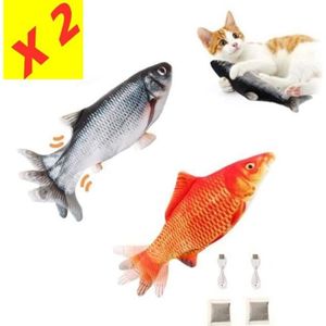 Electrique Usb Charge Simulation Poisson Chat Jouet Drole Interactif Animaux Chats Cataire Jouets Pour Mordre Macher Cdiscount