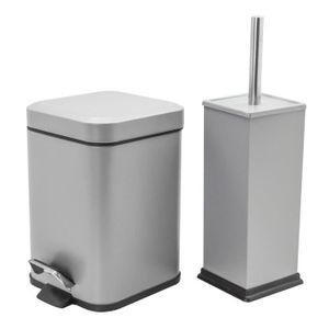 Acier Inoxydable 3 L étape Poubelle à Pédale Salle de Bain Toilette déchets Carrés Design