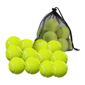 BALLE DE TENNIS Lot de 12 Balles de Tennis avec Sac de Rangement - ​​Balle de Tennis à Paroi éPaisse de Qualité SupéRieure - Parfait pour