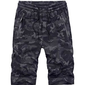 PANTACOURT Pantacourt Homme Grande taille cargo baggy Camouflage Short décontracté Short Homme Vert VêTement Masculin-Gris