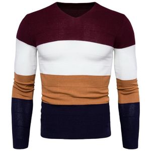 Homme Col V à manches longues Pull Côtelé Maille Hiver Pull-Over Pull