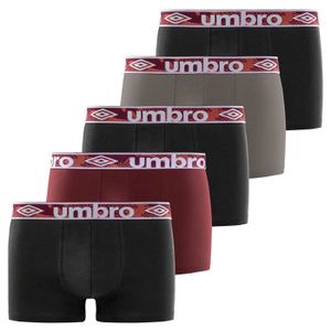 BOXER - SHORTY Umbro Boxer homme 100% coton, caleçon homme hypoallergénique, doux et naturel, (Lot de 5) - multicolore