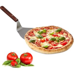 COUPE PIZZA Pelle À Pizza Métal 18,5 X 16,5 Cm Poignée Bois 16