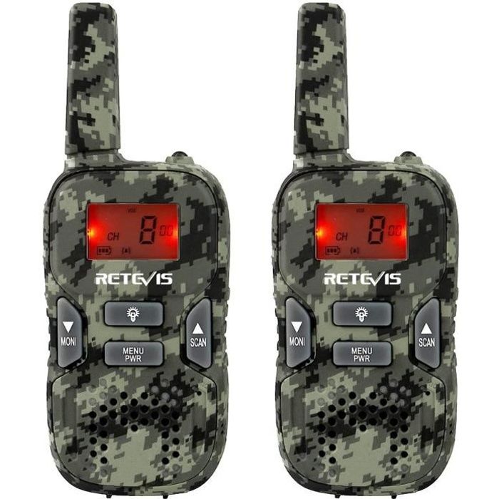 DILISS Talkie-walkie rechargeable pour enfants, garçons et filles de 3 à 10  ans, cadeaux d'anniversaire, talkies avec lampe de poche LCD