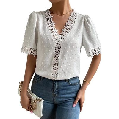 T shirt dentelle discount femme