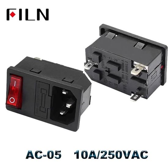 Prise D'alimentation Mâle 3 Broches – 250V 10A – Avec Bouchon – Pour Cuiseur à Riz