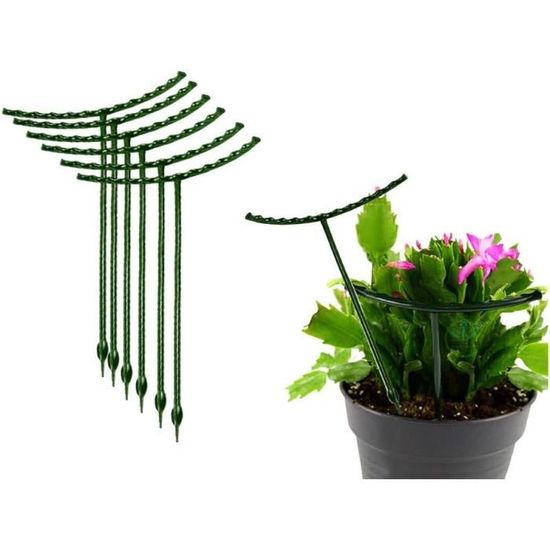 Lot De 12 Tuteurs Pour Plantes - Résistant Aux UV - Demi-rond - Pour Plantes Et Légumes - 14 X