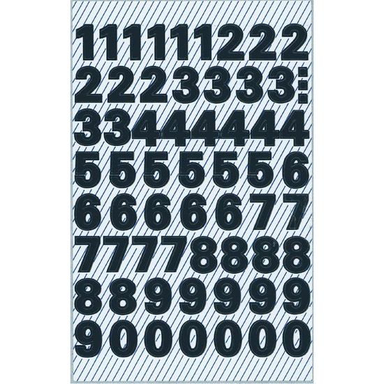 Lot De 10 Feuilles D'autocollants Lettres Et Chiffres 5cm - Vinyle Imperméable - DIY Et Décoration