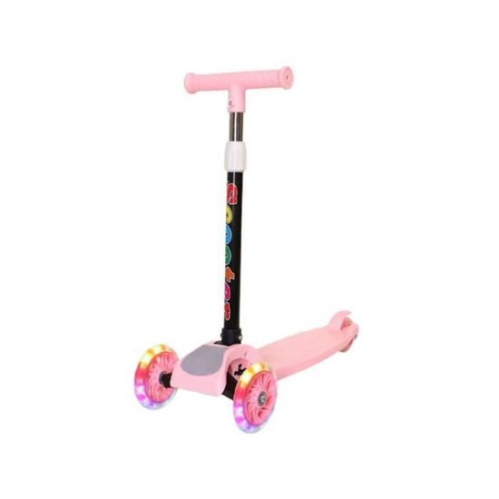 Trottinette Enfant 3 Roues Avec Lumières LED - Pliable Et Réglable En Hauteur - Neuf