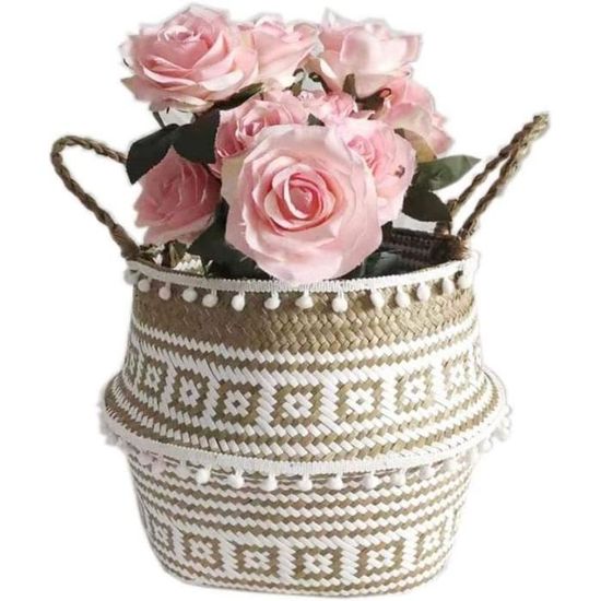 Panier De Rangement En Osier,cobalt Blue-22cmX20cm--Panier De Rangement