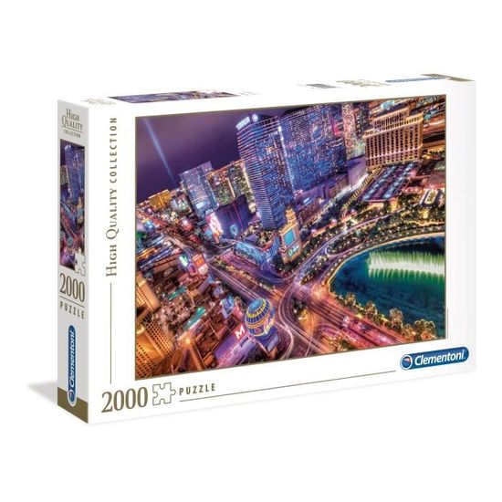Puzzle - CLEMENTONI - Las Vegas - 2000 pièces - Images captivantes - Dimensions 97,5 x 66,8 cm