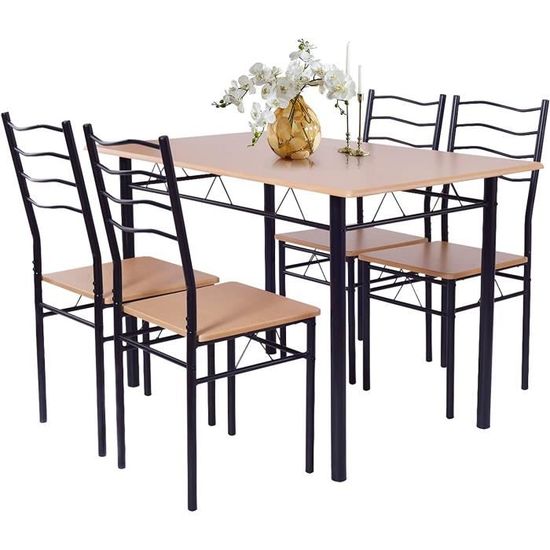 Ensemble table de cuisine et 4 chaises - Cdiscount