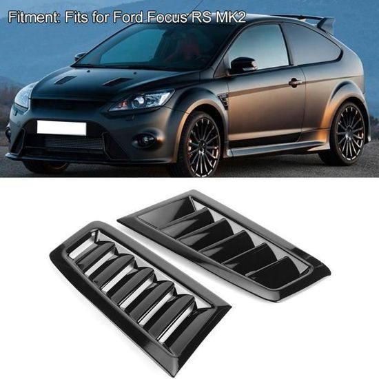 2 Paires De Faux Conduits D’air ABS Pour Capot – Autocollants De Décoration Voiture Style Sportif