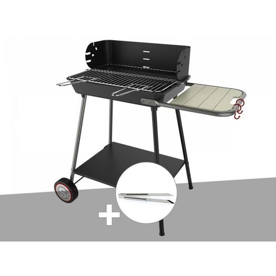 Barbecue - SOMAGIC - Florence - Charbon - 10 personnes - Grille réglable - Chariot stable