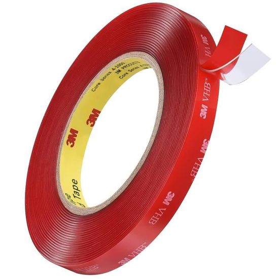 Ruban Adhésif Double Face 3M VHB - Mousse épaisse 24 Mm X 4,8 M - Étanche Et Ultra Fort - Pour Bandes LED, Fixation Lourde
