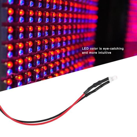 Diode LED Diode filaire lumineuse à tête ronde, 50 pièces, prise droite ...