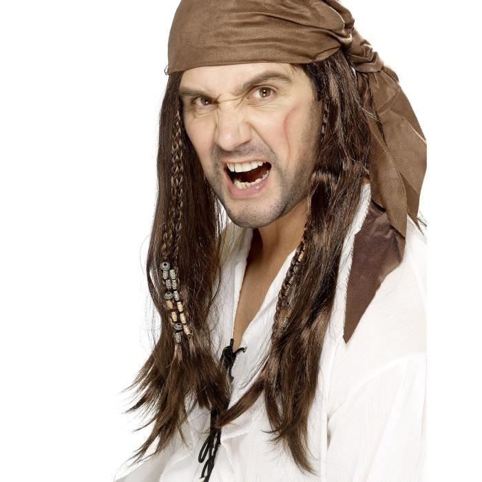 Perruque Jack le pirate adulte