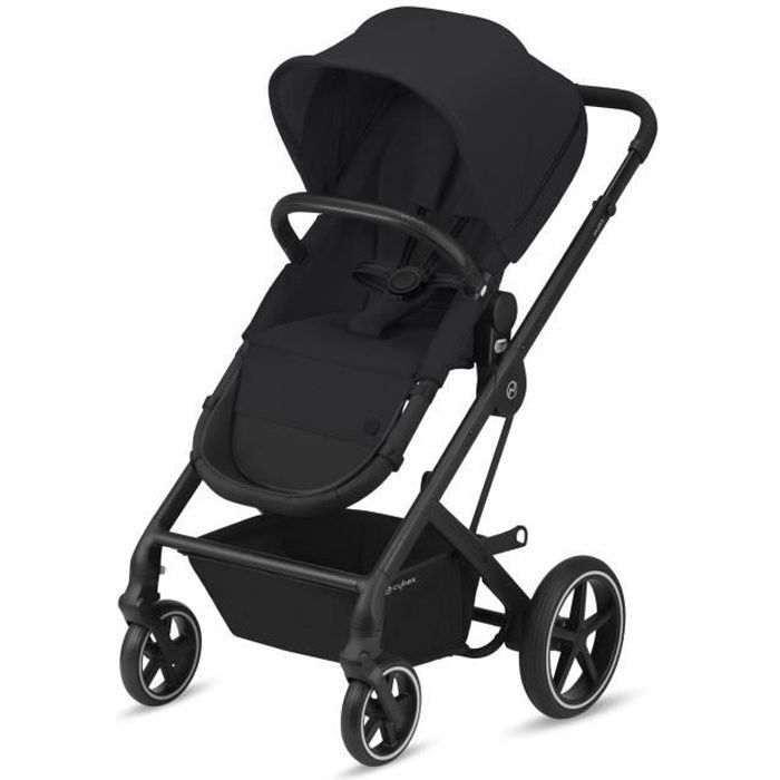 CYBEX Poussette Gold Balios S 2 - Dès la naissance - Jusqu'à 22kg -Dossier réglable+siège réversible -Roues à suspensions - Noir