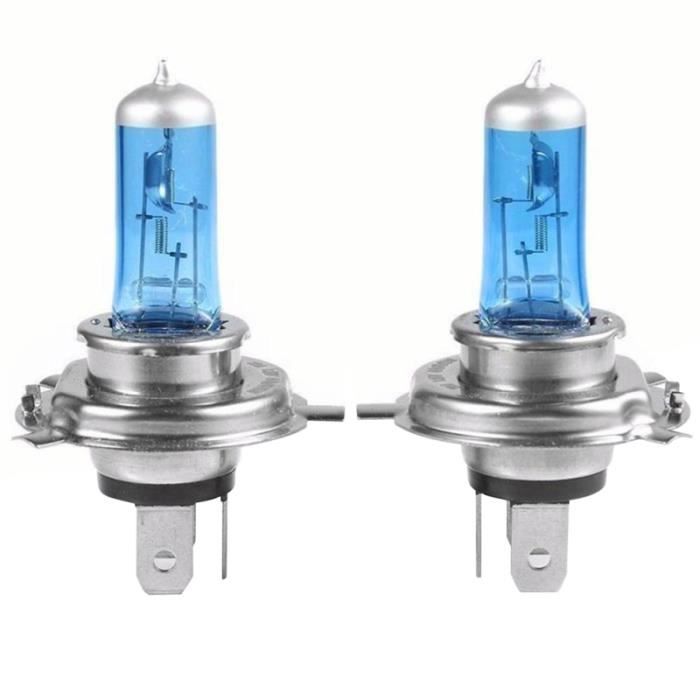 2pcs H4 100W 12V 6000K voiture xénon gaz halogène phare blanc ampoules gyrophare aide a la conduite - securite