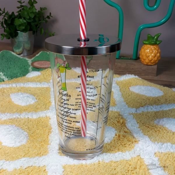 Verre à Recettes pour Cocktails Glacés - Kikkerland
