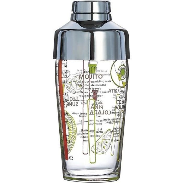 Shaker à cocktail biconique 0.585 L - gris