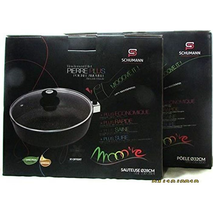Lot de poeles 32 cm et sauteuse 28 cm schumann