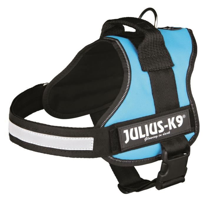 Harnais Power Julius-K9 - 0 - M-L : 58-76 cm-40 mm - Aigue-marine - Pour chien
