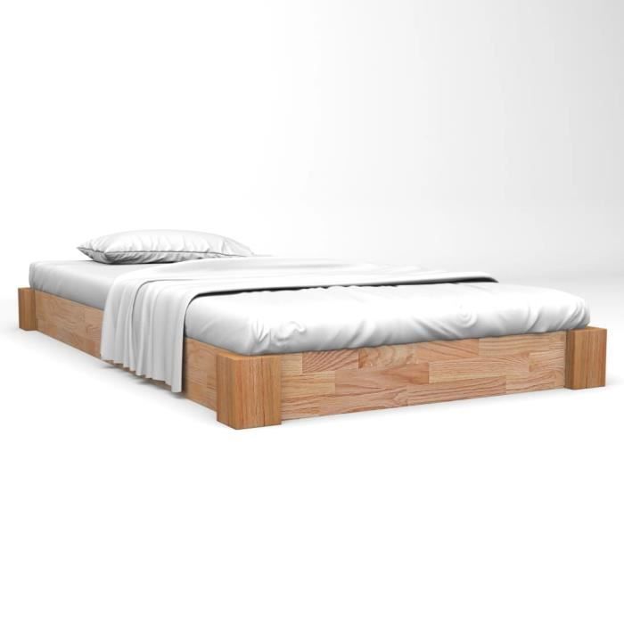 Cadre de lit 160x200 cm Bois de chêne massif-11595