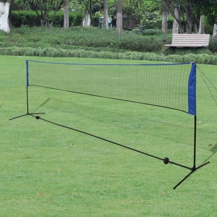 vidaXL Filet de badminton avec volants 500 x 155 cm