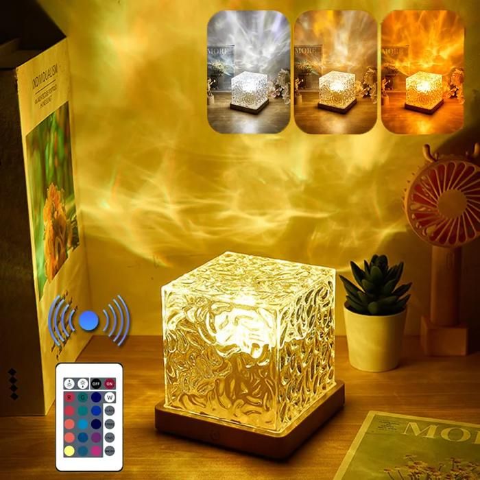 Projecteur - Ondulation deau - 16 couleurs - Cristal - Veilleuse dynamique