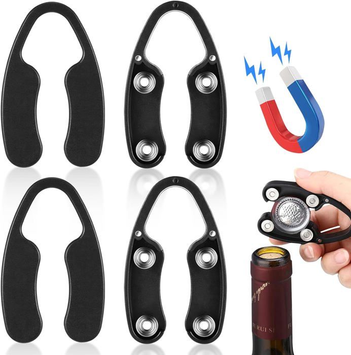 Capsule à Vin Magnétique, Lames en Acier Inoxydable pour Capsule à Vin Magnétique, Lames en Acier Inoxydable pour
