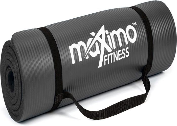 Tapis De Sport Maximo Fitness 12mm - NBR Antidérapant - Yoga, Pilates, Abdominaux - Vert