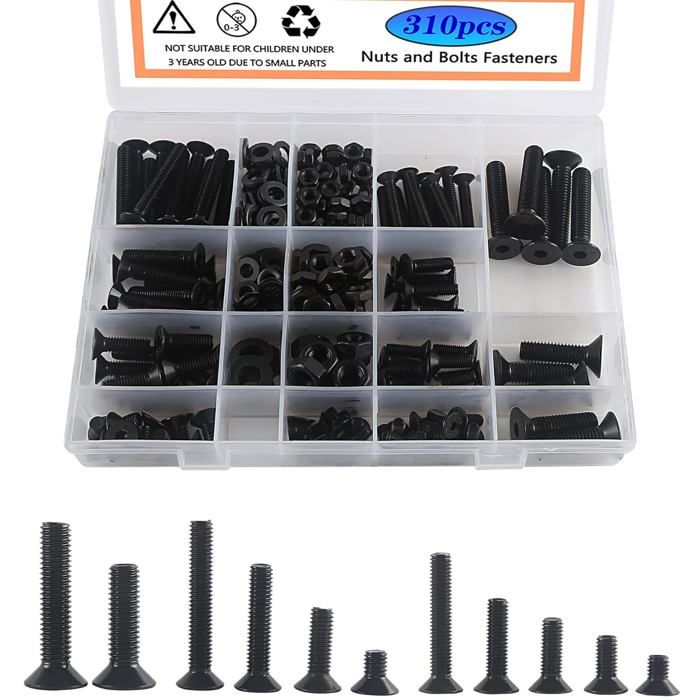 Boulons à Vis Tête Disque – Lot De 5 Pièces M4/M5/M6, Diverses Longueurs, Neuf