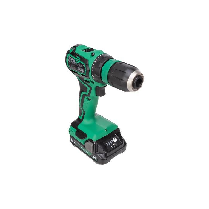 Hikoki Perceuse visseuse sans fil 18V Li-ion moteur sans balais 2 vitesses 20 positions quick-connect incl 2x 2.0Ah batteries