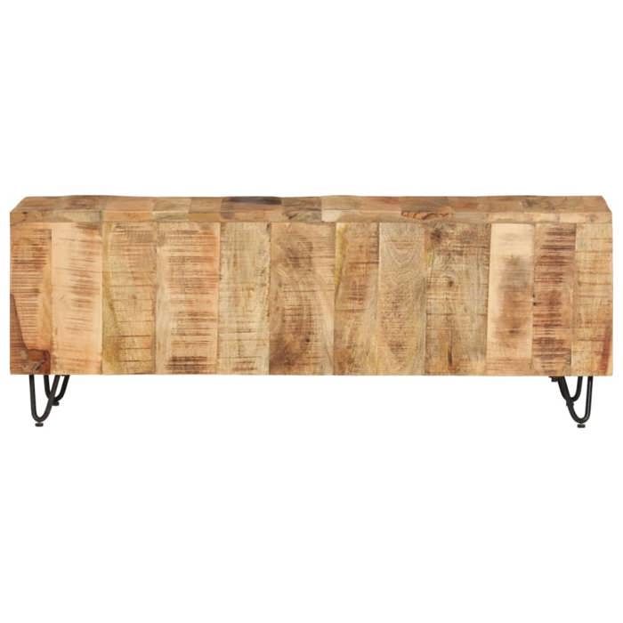 Meuble TV Table TV - 110x30x40 cm - Bois massif de manguier LL131988