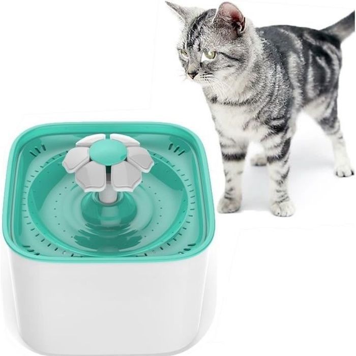 Meilleurs prix pour Fontaine Eau pour Chat Chien Fontaine Fleur pour Chat Distributeur Eau pour Chat avec Filtre 2L FONTAINE A EAU